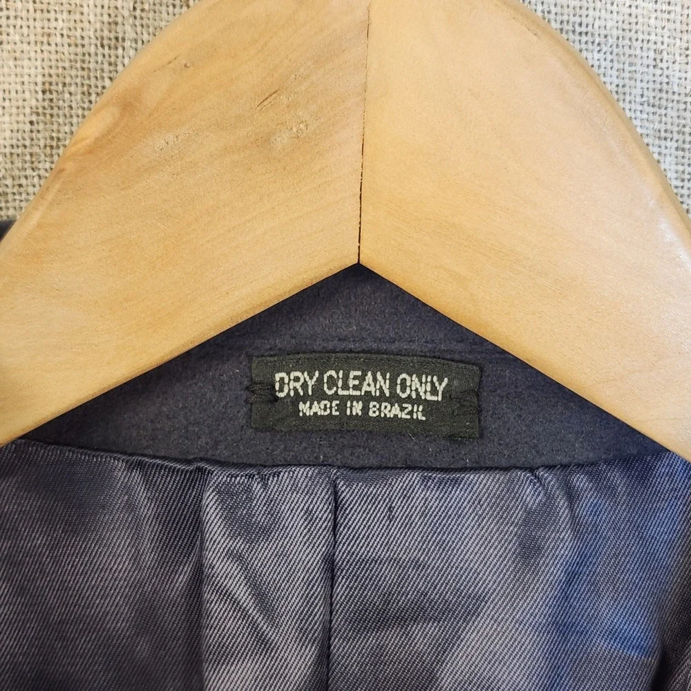 Gianfranco Ruffini Cashmere Blend Blazer Mens 44L Navy Blue Single Button Jacket